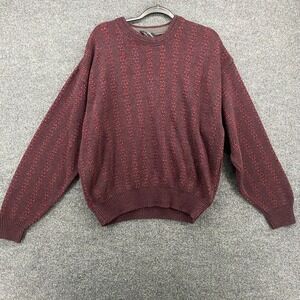 Reed James Sweater Mens L Knit Pullover Crew Neck Long Sleeve Grandpa Vintage